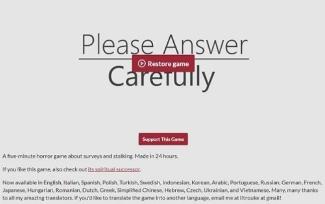 请认真回答游戏怎么玩 please answer carefully问卷游戏攻略